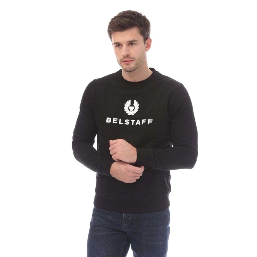 Belstaff Mens Signature Relaxed Fit Sweatshirt / Black/White